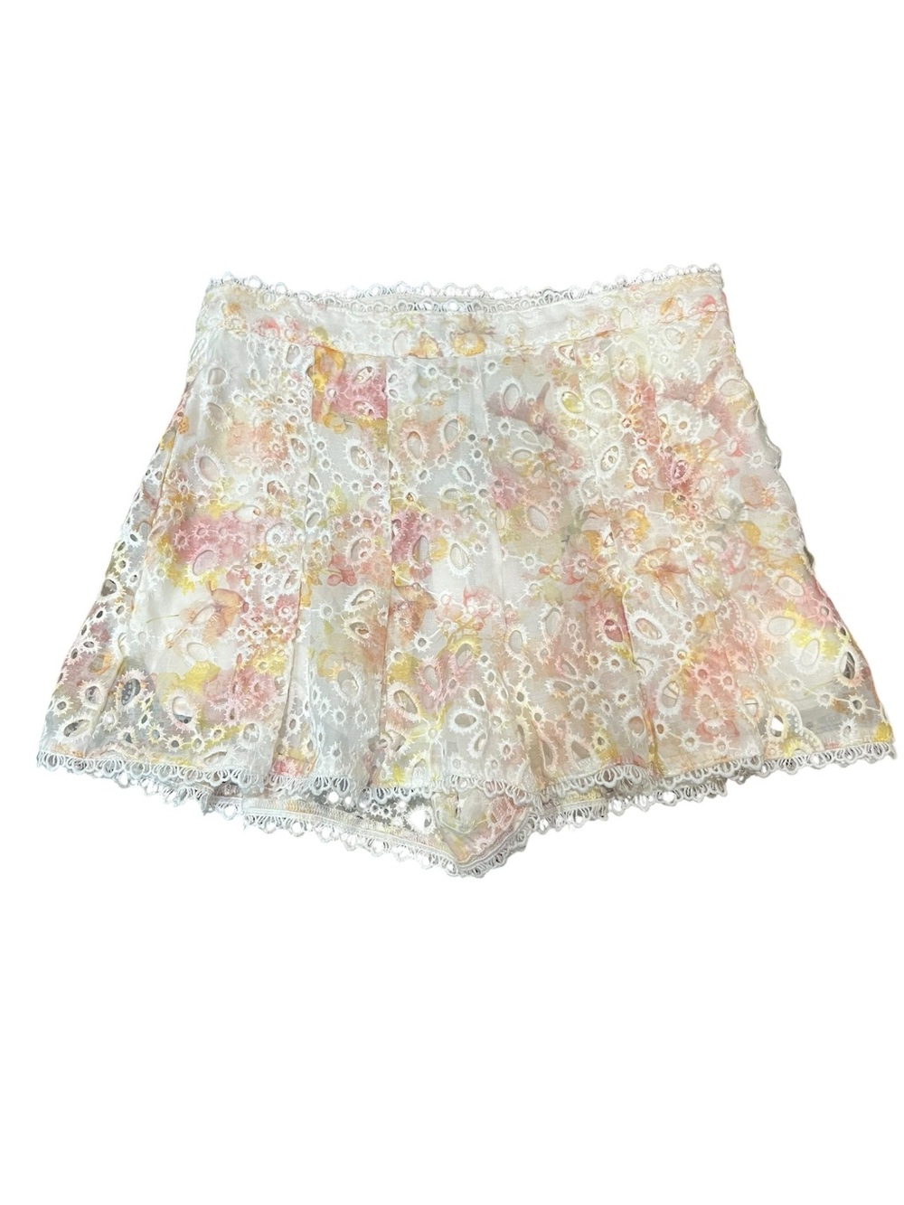 Bardot Junior White Eyelet shorts with Delicate Lace Trim - Picture 2 of 7